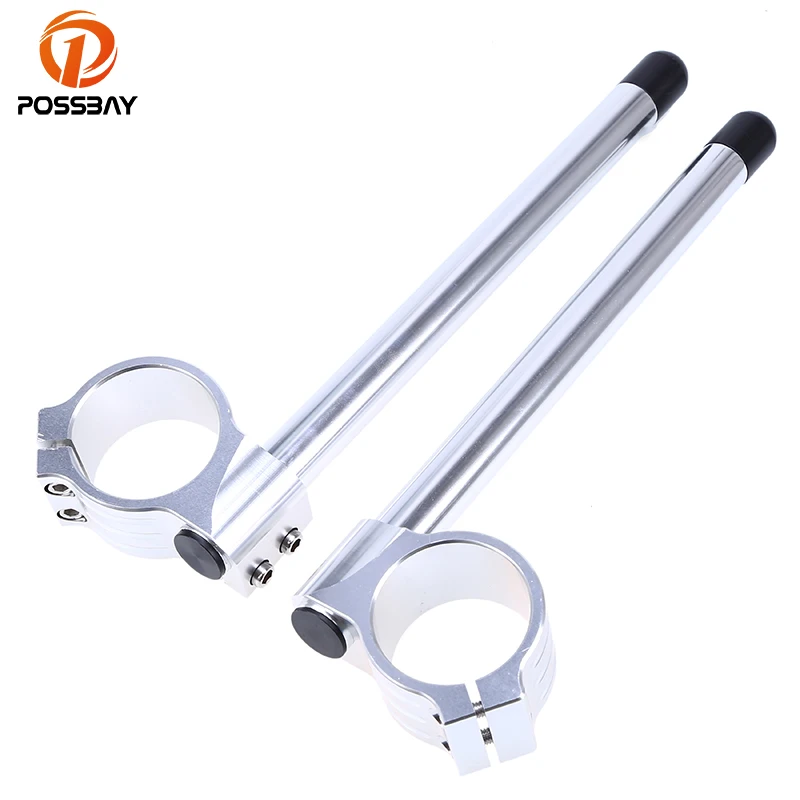 POSSBAY хром 50 мм Универсальный Гоночный Регулируемый мотоциклетный зажим на руль