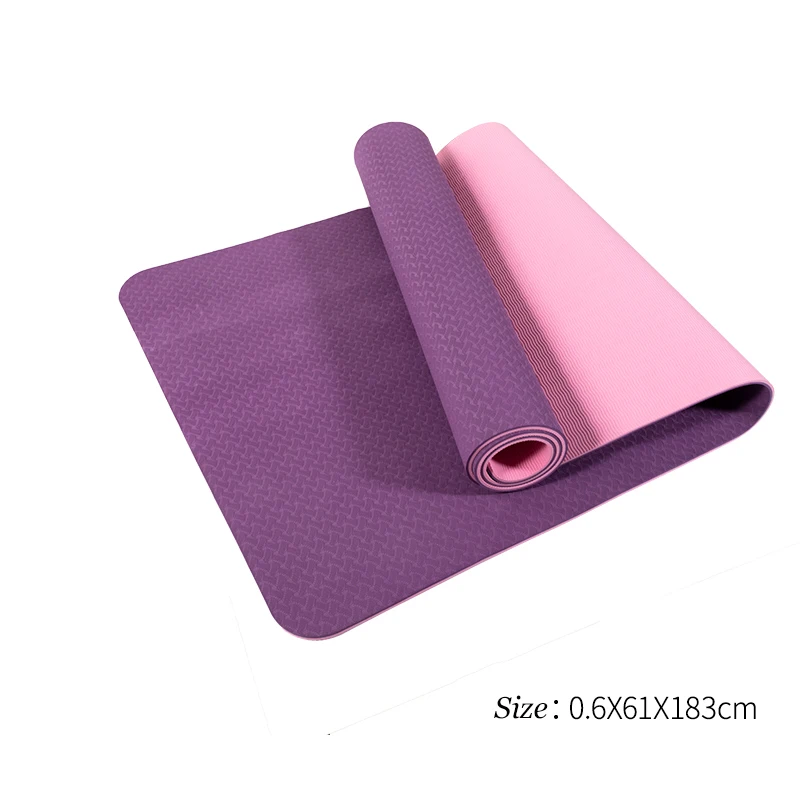 Коврик для фитнеса двусторонний плотный нескользящий 183 х61 см | Спорт и