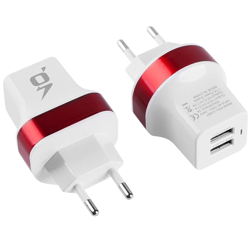 EU Multi USB Wall Charger Portable 2 Port Brick Travel Plug Cube Phone Charging iPhone X/ 8 Plus/ iPad Samsung Galaxy | Электроника