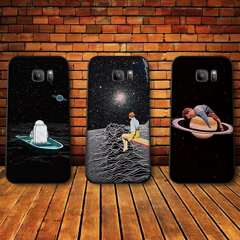 Роскошный черный чехол для Samsung Galaxy S6 S7 Edge S8 S9 S10 PLUS NOTE 8 9 M10 20 30 черно белый цвет