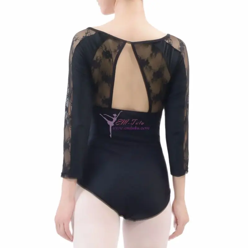 Женский трико с открытой спиной и рукавом 3/4|leotards for women|dance leotardsgymnastics leotards women |