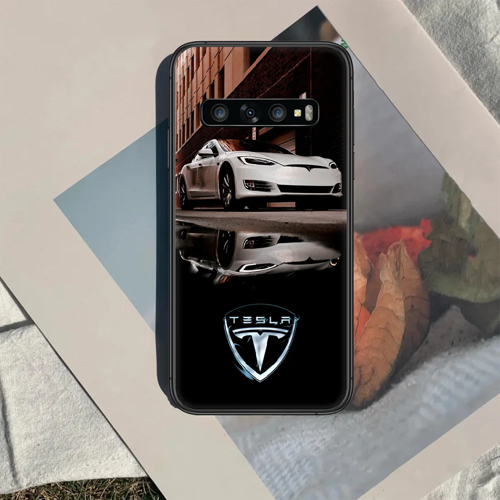 

Tesla car logo Phone Case Cover Hull For Samsung Galaxy S 7 8 9 10 e 20 FE edge uitra plus Note 9 10 20 black Cell Fashion