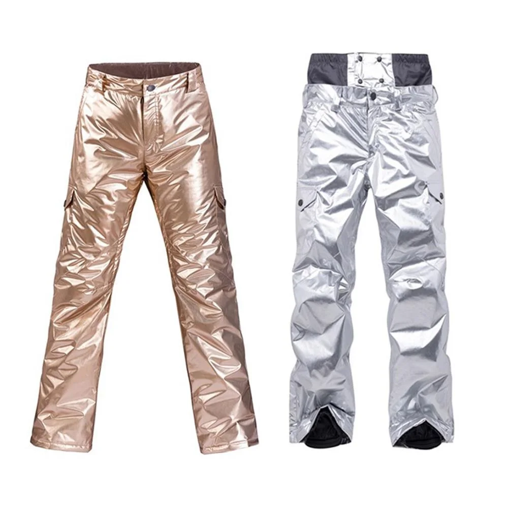

Женские лыжные штаны, новый блестящий зимний костюм, женская одежда, костюм для сноуборда, водонепроницаемые спортивные лыжные зимние штан...