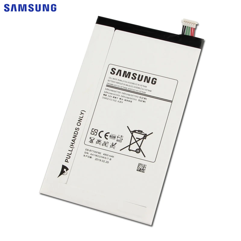Samsung сменный аккумулятор EB-BT705FBC EB-BT705FBE для samsung GALAXY Tab S 8,4 T700 T705 планшет аккумулятор 4900 мАч