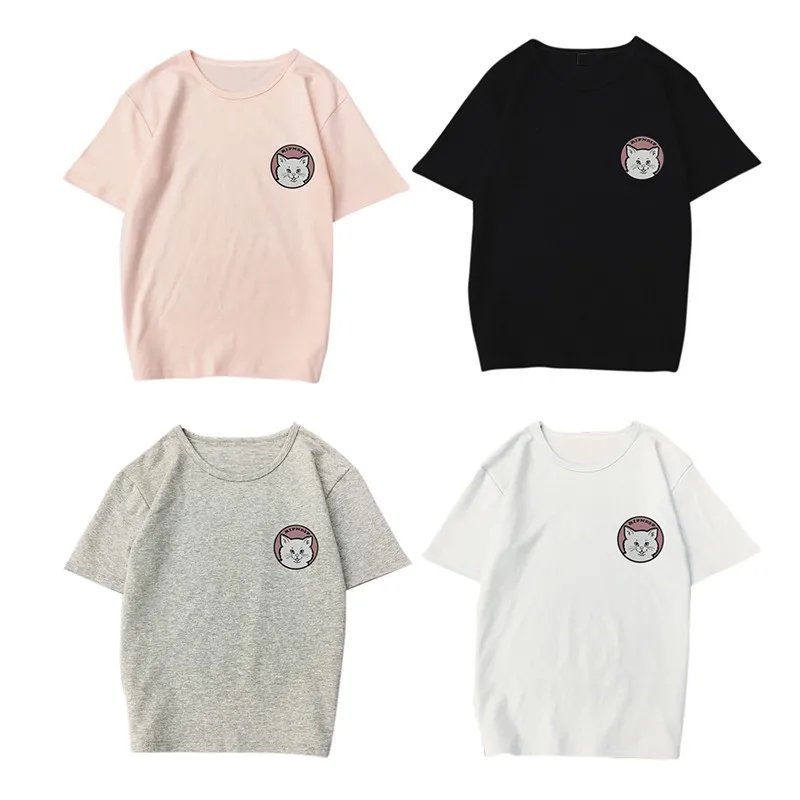 

2019 Arrivals Summer Women Clothing Funny O Neck Loose T Shirts Ladies T-shirt