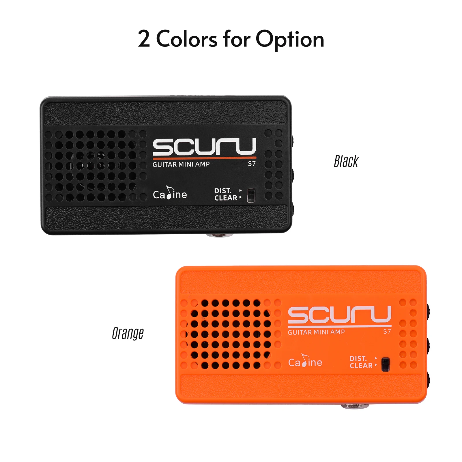 

Caline S7 Portable Guitar Mini Amplifier Speaker 3W with Clear & Distortion Modes for Electric Guitar Electric Ukulele