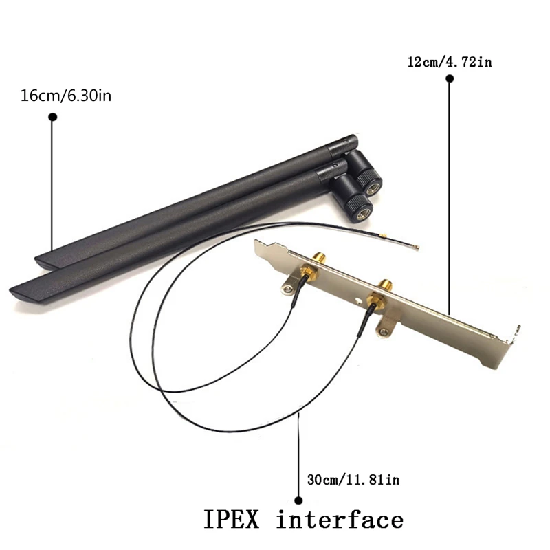 

Dual band 2.4Gbps 802.11ax Wi-Fi 6 Desktop Kit for Intel AX200 Bluetooth 5.1 Wifi Card 2.4/5Ghz MU-MIMO AX200NGW Adapter Antenna