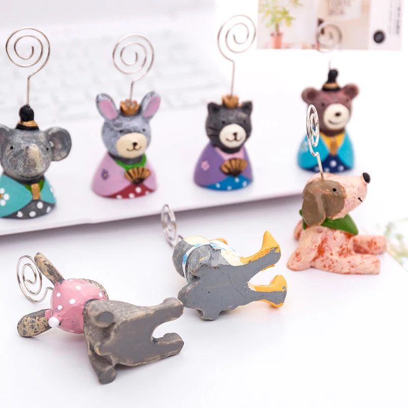 Симпатичный держатель для фотографий подставка с зажимом украшение в виде