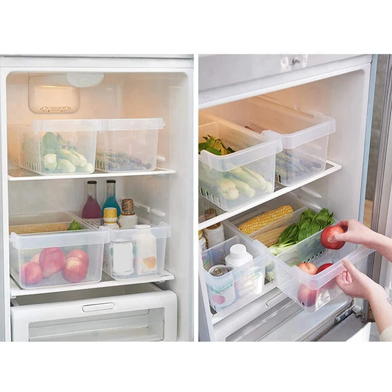 

Kitchen Storage Organizer 4 Adjustable Dividers Deep Bin (1 Big and 1 Small) & Retro Radio Shape Tissue Box