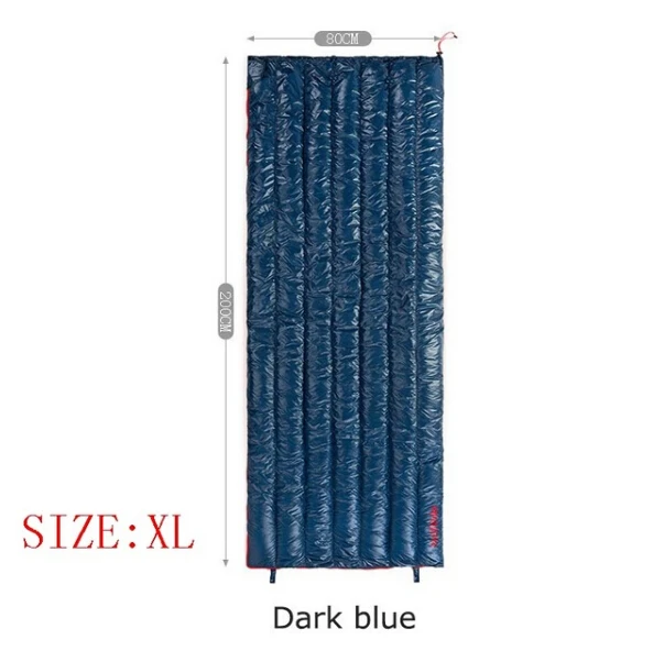 Dark blue XL Naturehike, 570 г, сверхлегкий водонепроницаемый спальный мешок на гусином пуху, спальный мешок для отдыха, походные спальные мешки, NH17Y010-R - Цвет: Dark blue XL