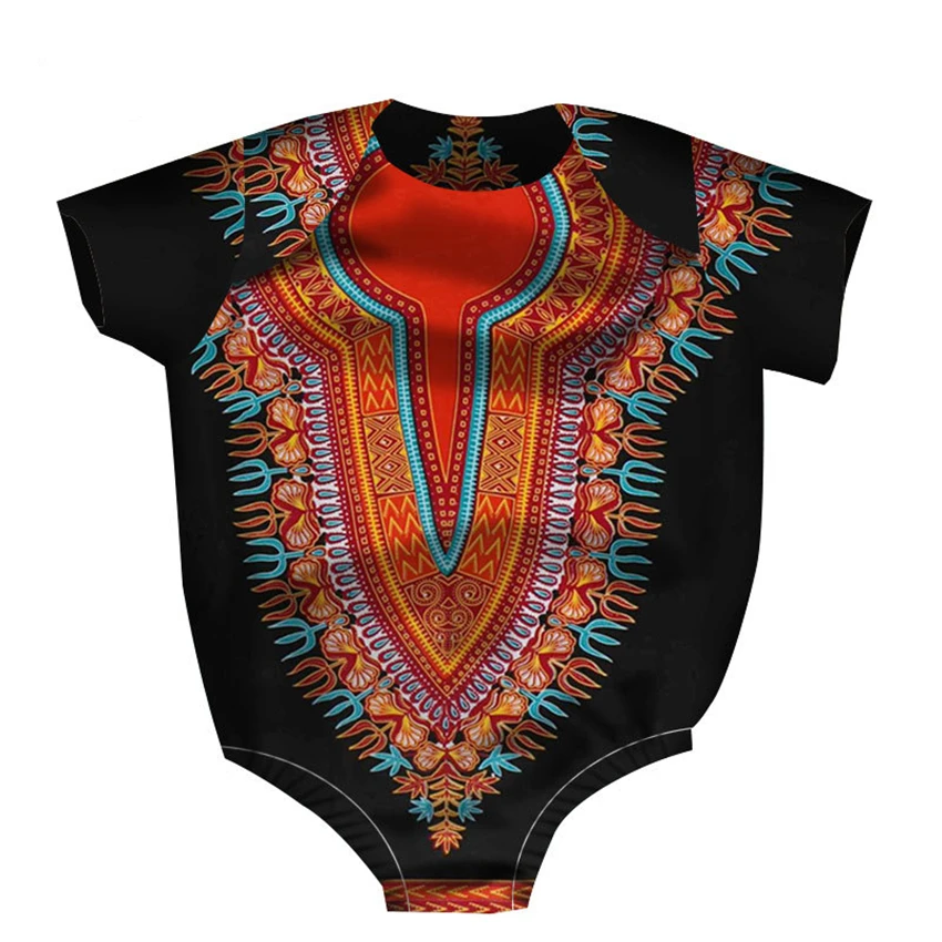 Африканская одежда для детей комбинезоны боди маленьких девочек и мальчиков