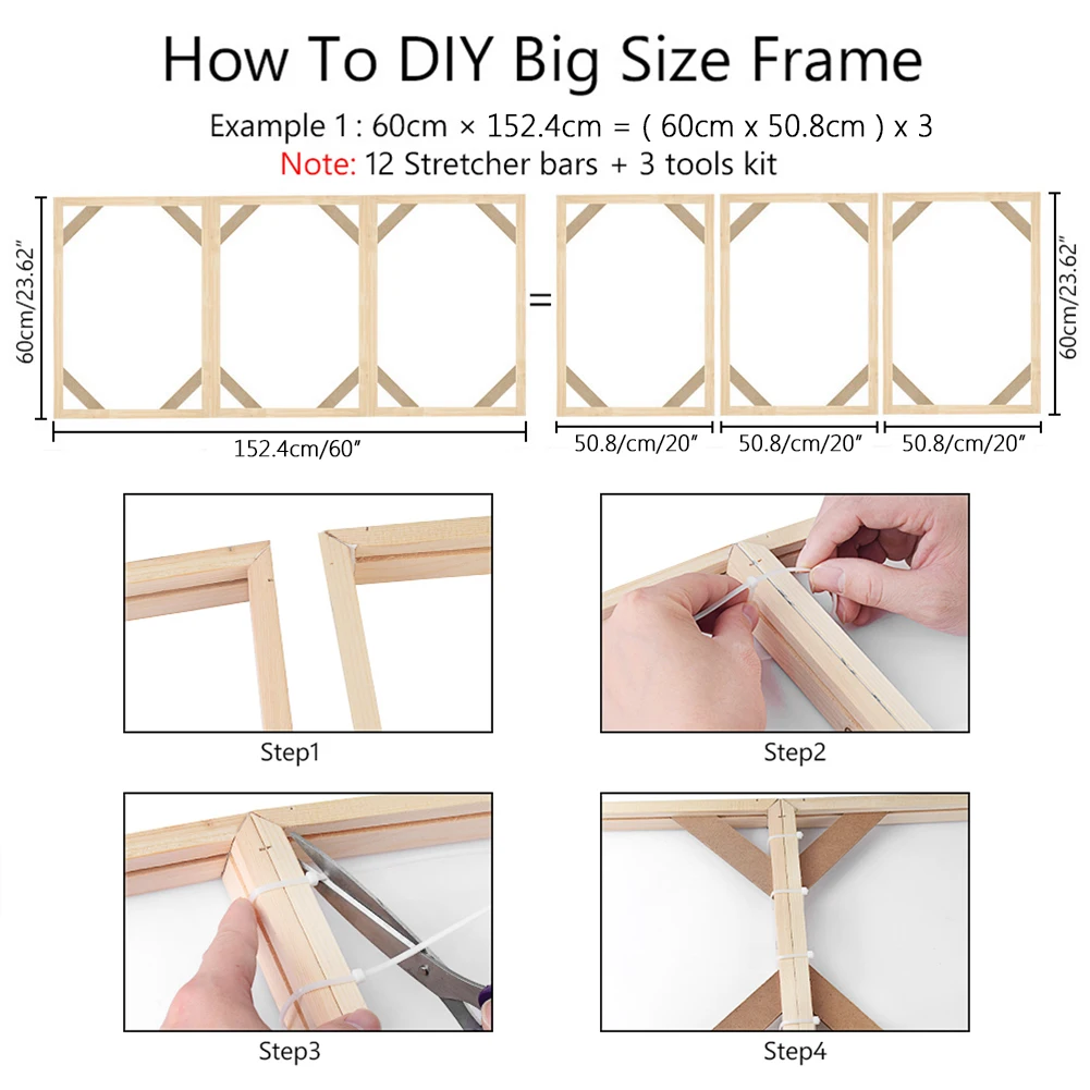 

DIY Natural Wood Wall Photo Frame Bar For Canvas Frame Poster Photo Kit For Oil Picture Painting Picture Frame Factory Provide