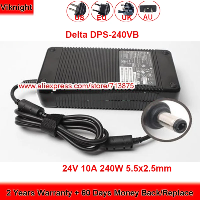 Адаптер переменного тока Delta DPS-240VB, 24 В, 10 А, 240 Вт, зарядное устройство с разъемом, Размер 5,5x2,5 мм, блок питания для ноутбука