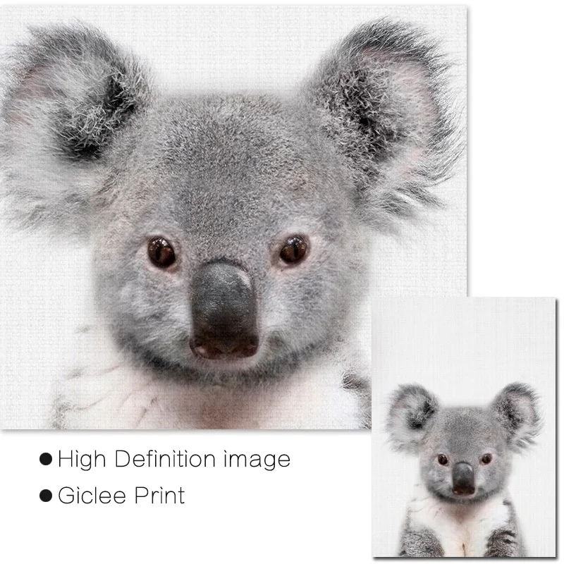 Детское настенное художественное украшение для спальни с принтом коала в