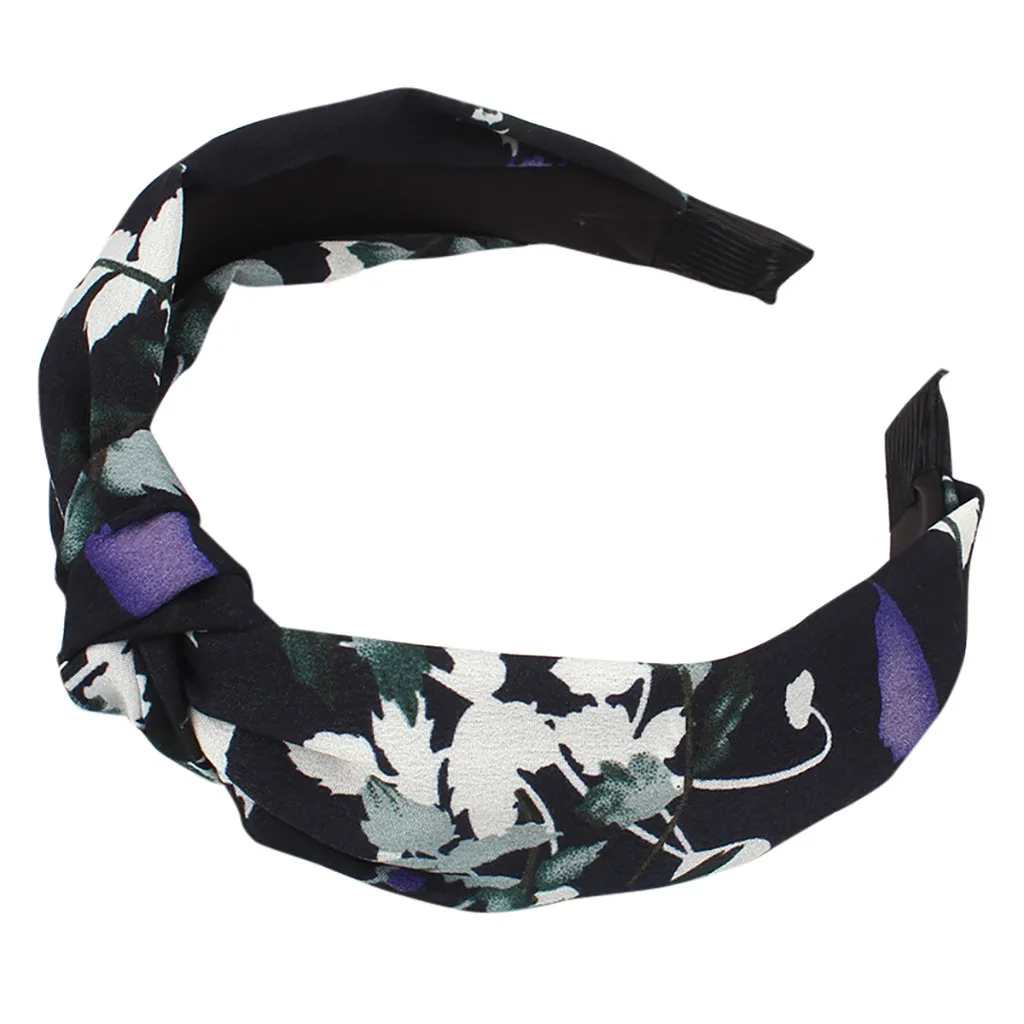 

Женская повязка на голову с цветочным принтом и бантом, Новый шифоновый богемный женский аксессуар для волос, простой элегантный Повседнев...