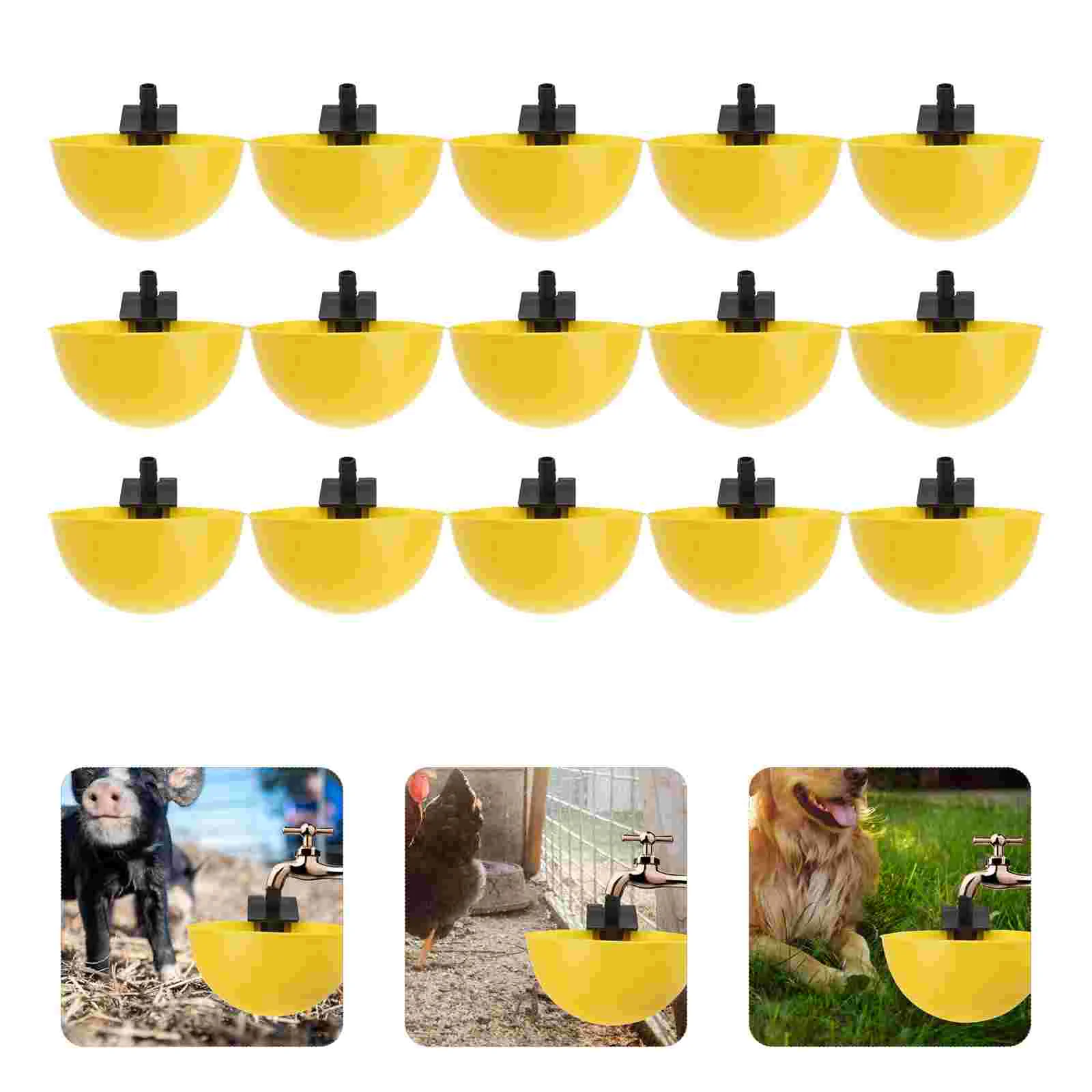 

15Pcs Multi-functional Poultry Feeder Pigeon Feeding Container Farm Supplies