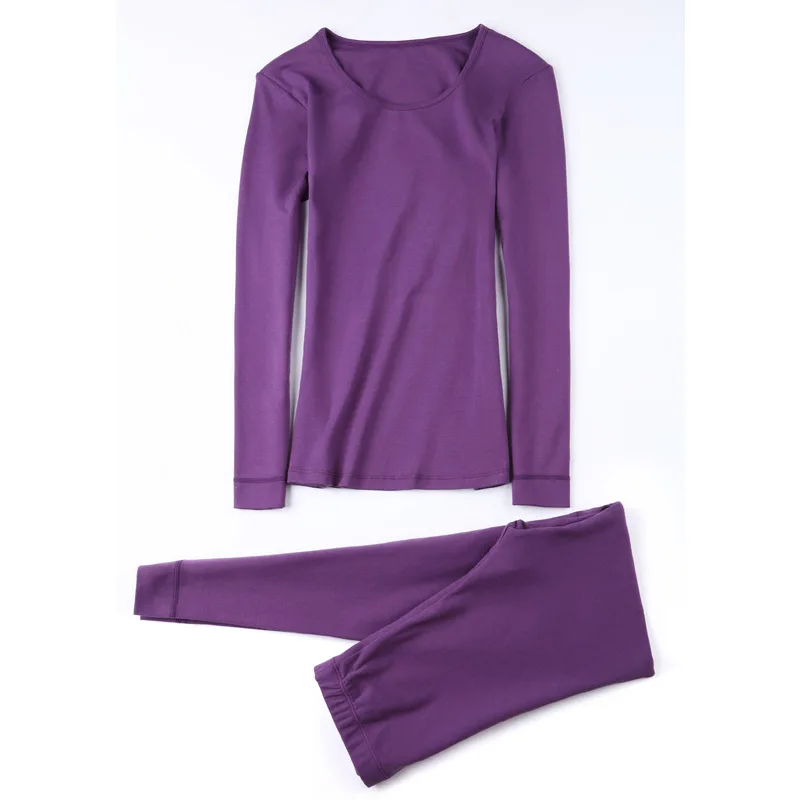 Thermo Underwear Women Cotton Round Neck Solid Color Seamless Breathable Lingerie Thermal Shaping Clothes Ropa Termica