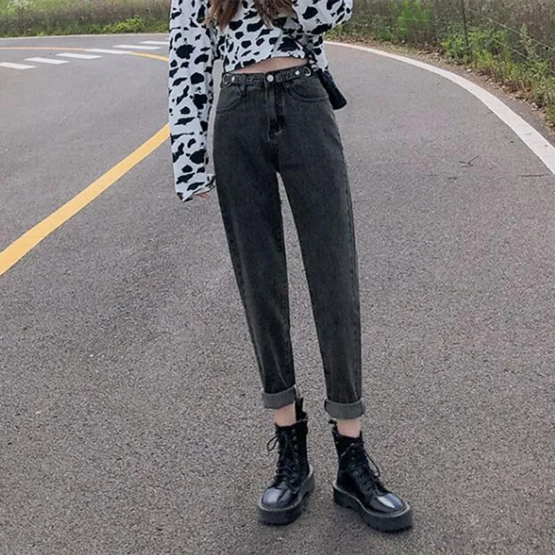 

Woman Jeans High Waist Clothes Wide Leg Denim Clothing Blue Streetwear Vintage Quality 2021 Fashion Harajuku Straight Pants