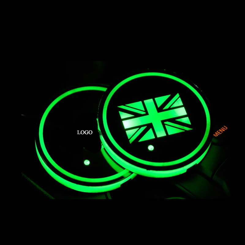 Автомобильный подстаканник 2 шт. подсветка Светодиодная панель 9 цветов