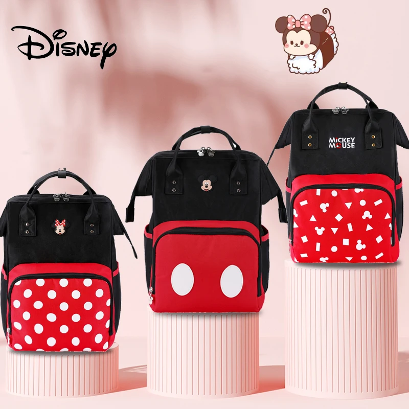 

Disney Minnie Mickey Diaper Bag Backpack For Mummy Maternity Bag For Stroller Bag Large Capacity Baby Nappy Bag Newest Organizer