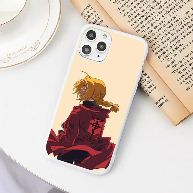 

Full metal Alchemist BROTHERHOOD Anime Phone Case Candy Color White for iPhone 11 pro XS MAX 8 7 6 6S Plus X 5S SE 2020 XR