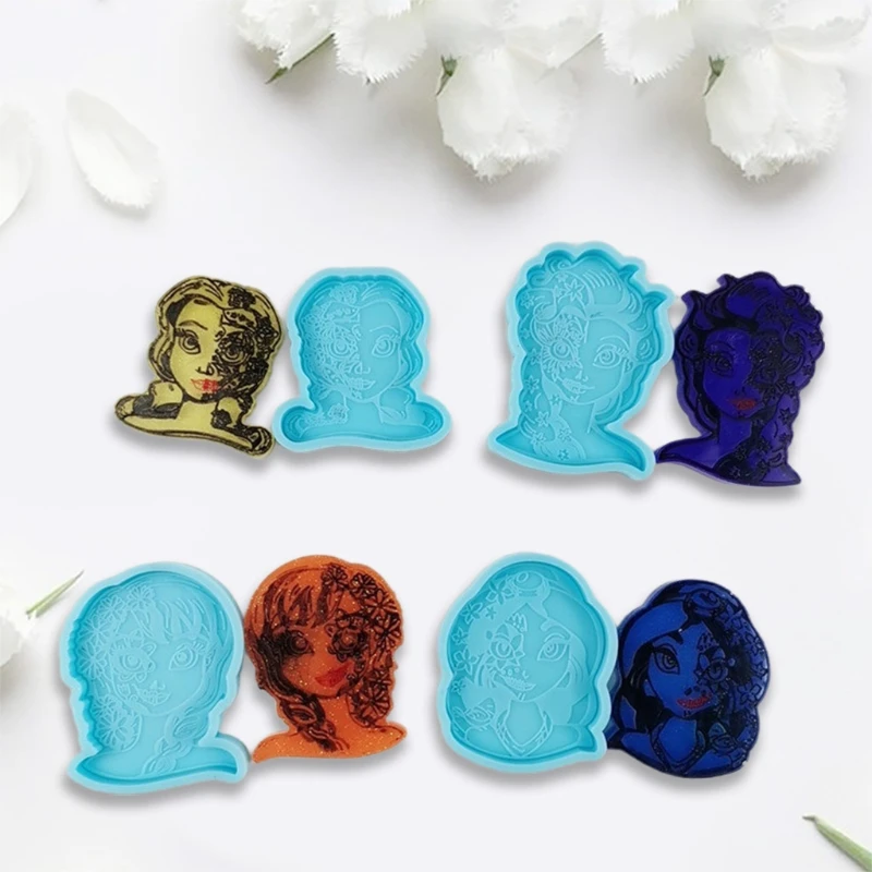 

4 шт держатель телефона смолы формы, девушки, Форма телефона кронштейн формы для смолы литейная, силиконовые формы для плетения браслетов ук...