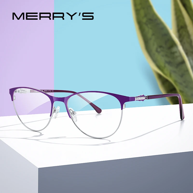 

MERRYS дизайн ретро оправа для очков в стиле кошачьи глаза женские модные оправы для близорукости, прописанные оптические очки S2218