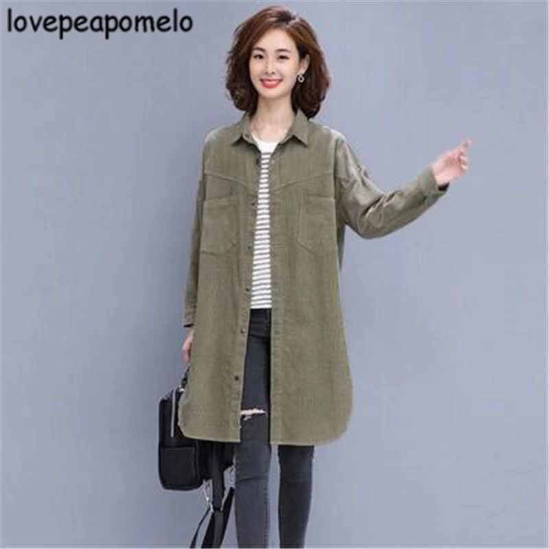 

chaqueta Mujer 2020 Women's Autumn Trench Coat Winter Jackets Fashion Loose Female Windbreaker Vintage Plus Size Long Outerwear