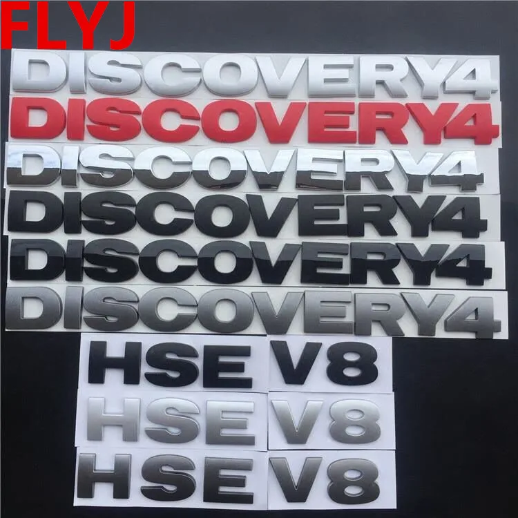 Количество букв слова DISCOVERY4 HSE V8 автомобиля задний багажник эмблемы значки для Land