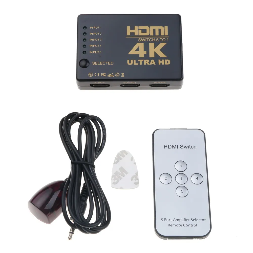 4K * 2K совместимому с HDMI переключатель HDTV 1080p 5 Порты и разъёмы 3 Вход до 1 коммутатор