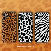 leopard zebra grain 3d emboss cases for iphone 12 11 pro x xs xr max mini se 7 8 plus relief case tpu silicone cover funda