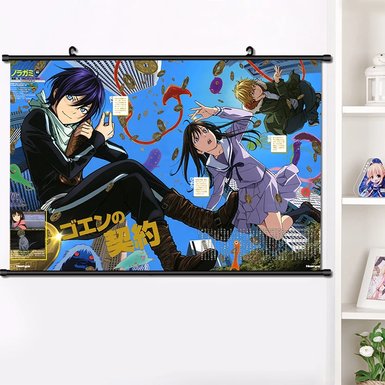 Аниме Noragami YABOKU Iki Hiyori Yukine Норы из прокрутки плакат манга настенные подвесные