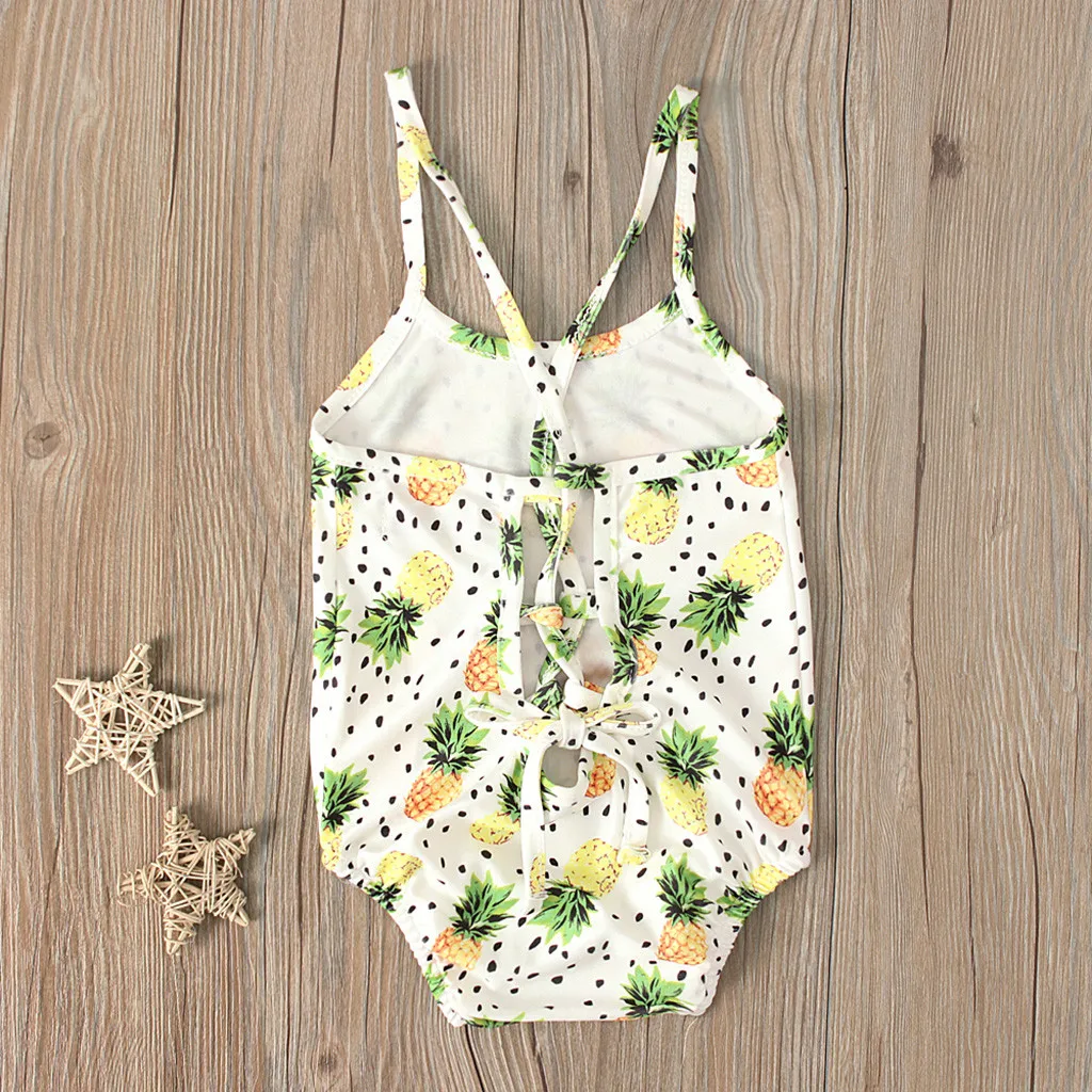 Слитный купальник для маленьких девочек Модный купальный костюм с оборками в