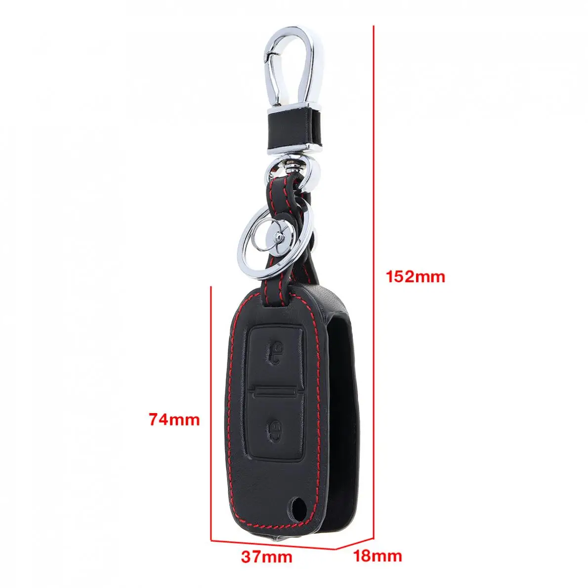 3D кожаный чехол для автомобильного ключа защитный держатель с подвесной пряжкой