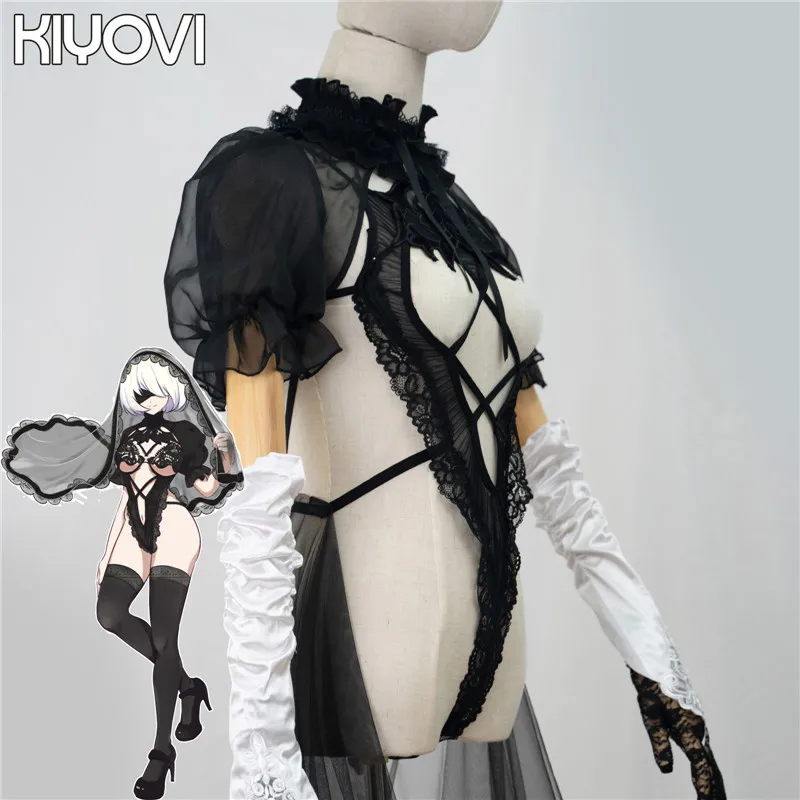 Костюм для косплея по мотивам игры Nier: Automata 2B сексуальное платье-Ципао униформа