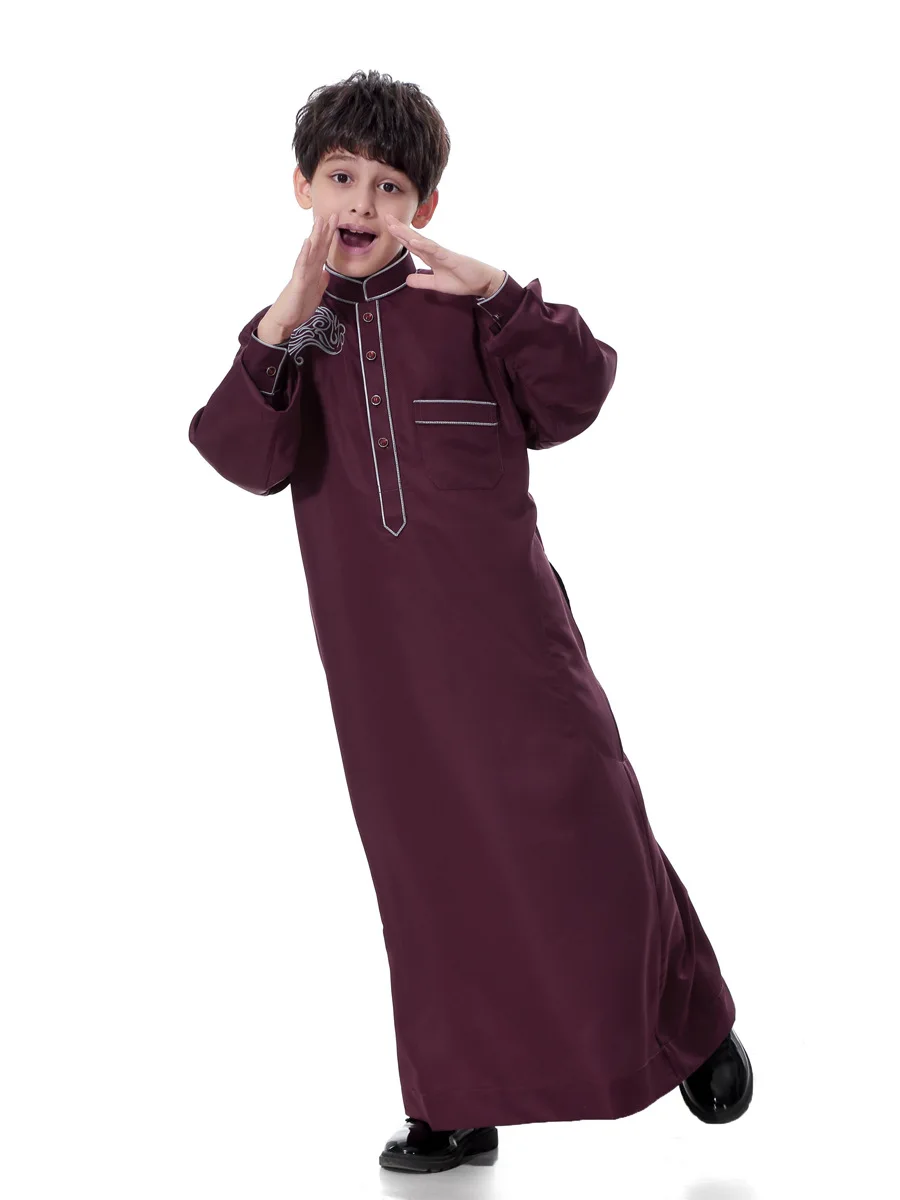 Турецкое мусульманское детское кимоно Abaya Jubba tobe для мальчиков Thawb Caftan длинные