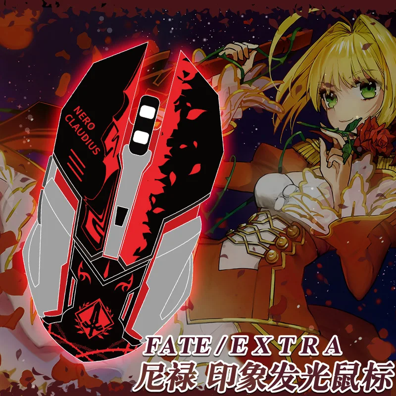 Fate FGO Jeanne D'Arc Alter Joan of Arc Нерон Клавдий светодиодный светильник проводная мышь