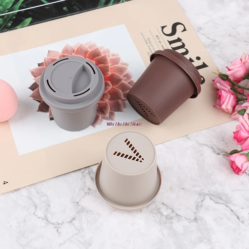 Hot Empty Coffee Cup Sponge Stand Storage Case Makeup Puff Holder Empty Cosmetic Dry Box Makeup Accessories