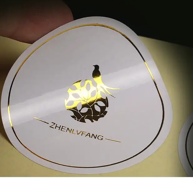 2 дюйма золотые Фольга Цвет печать логотипа на заказ стикер