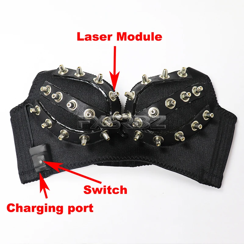 Новый модный красный лазерный костюм дневные светодиодные очки DJ певец бар