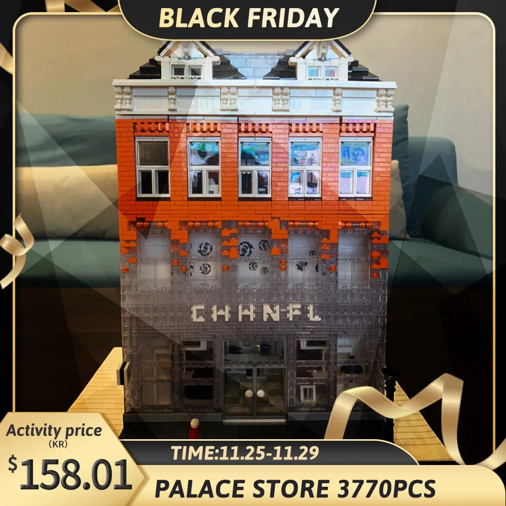 

Эксперт креативный 3770 шт. город улица вид кристалл дворец магазин MOC модель модульный блок коммерческий уличный кафе 16021