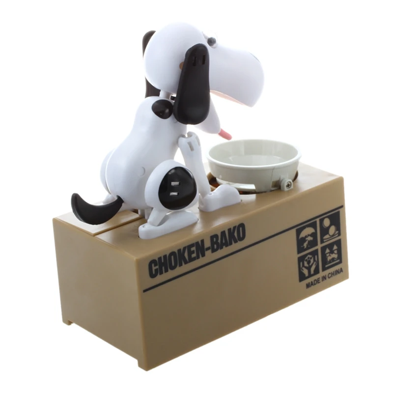 Робот собака щенок голодный гончая банк монета едят сохранить деньги коробка