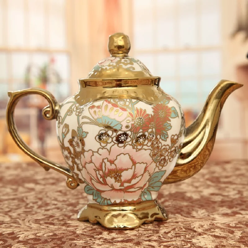 Керамические кофейные горшки чашки из костяного фарфора модный чайный набор для