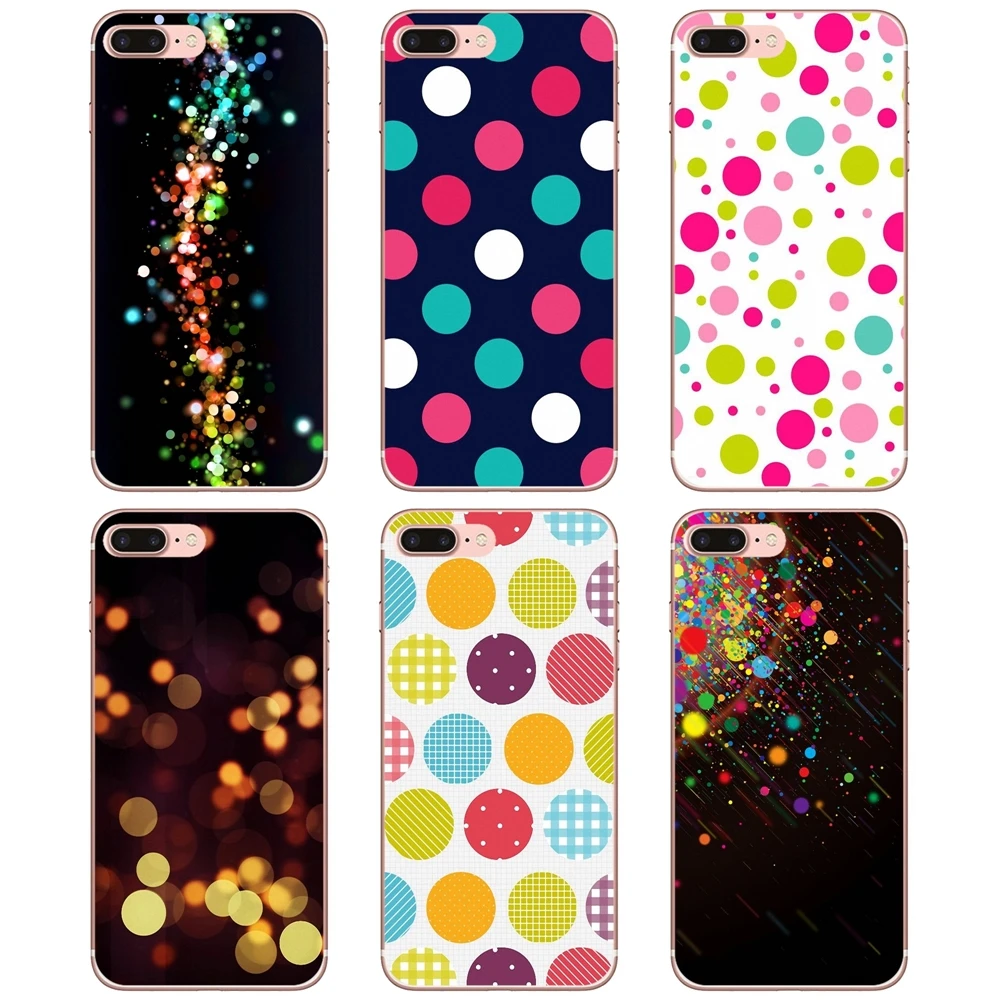 

For iPhone 10 11 12 13 Mini Pro 4S 5S SE 5C 6 6S 7 8 X XR XS Plus Max 2020 Phone Cover Love Color Dots Background