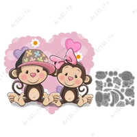 hot new metal cutting dies cute monkey i love you stencil for making scrapbook album birthday paper cards embossing cut die