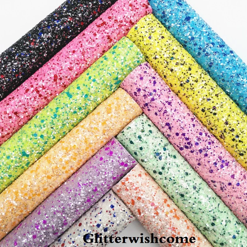 Блестящая искусственная кожа мини-рулон 30X134CM массивная блестящая с эластичной