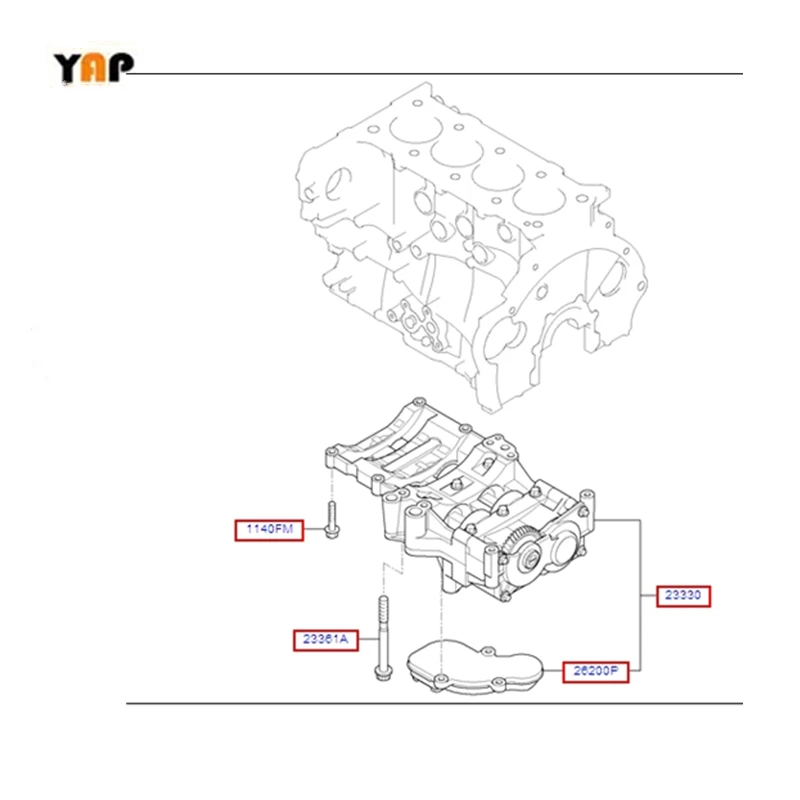 Новый балансировочный вал масляного насоса AS IS PARTS для HYUNDAIKIA Sorento 2.4L 23300-2G420 233002G420