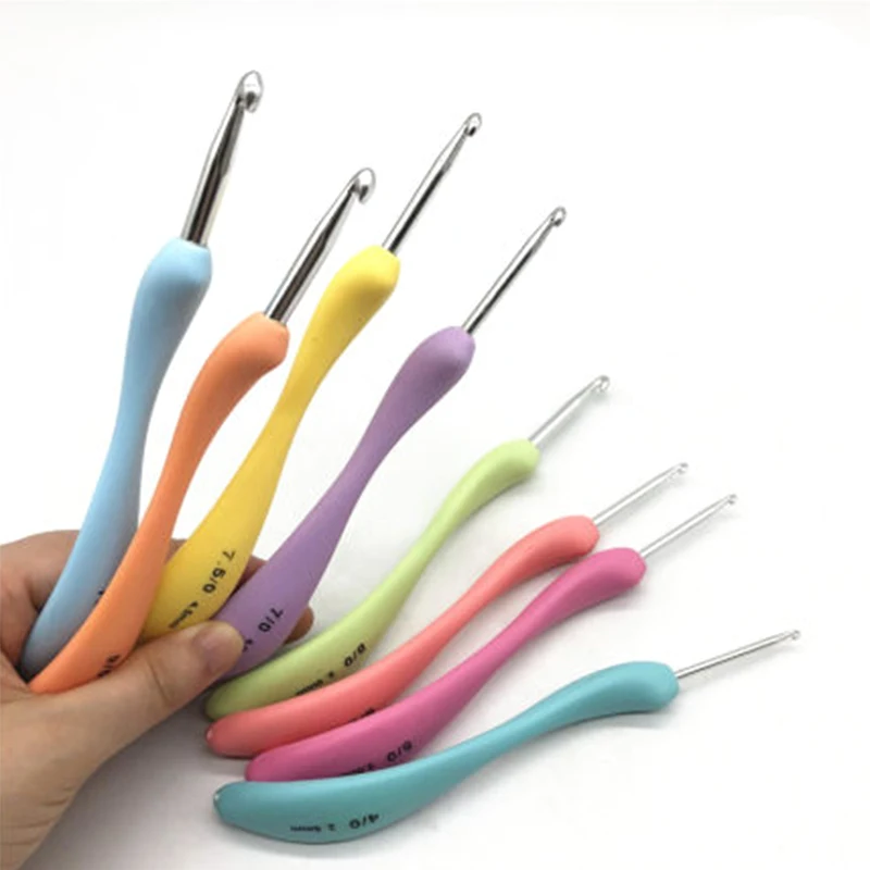 QJH 8 шт./компл. набор из смешанных металлических крючков для вязания крючком