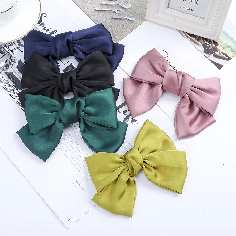 Новинка трехслойная заколка Molans для крупных девочек с бантом из ткани цветочным