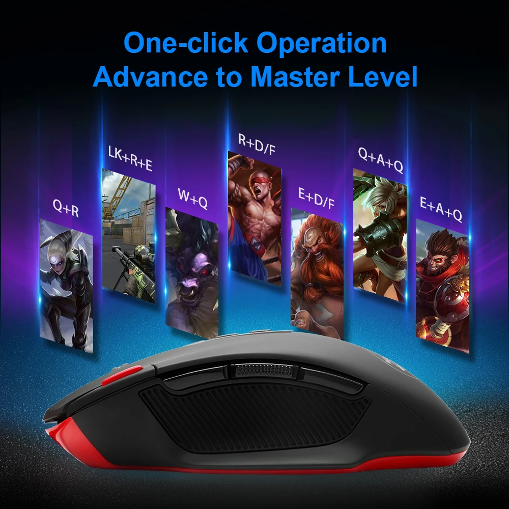 

Redragon SHARK M688 Wireless Gaming Mouse programmable 5000 DPI 10 buttons ergonomic for overwatch gamer Mice laptop PC computer